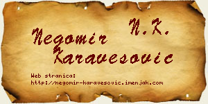 Negomir Karavesović vizit kartica